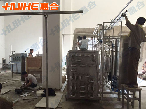 管式殺菌機朝鮮現場安裝